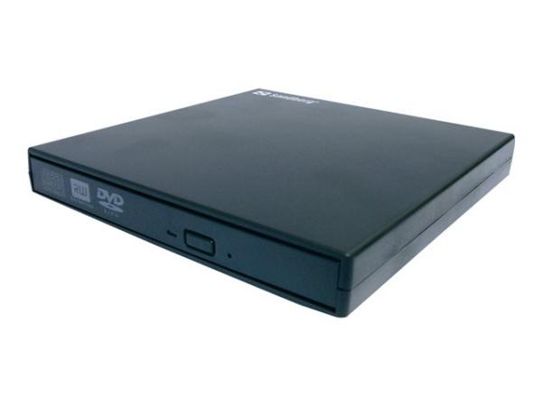 SANDBERG USB Mini DVD Burner, kirjoittava ja lukeva ulkoinen USB DVD/CD-asema.