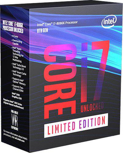 INTEL Core i7-8086K 4.00GHz 12M Cache Boxed CPU