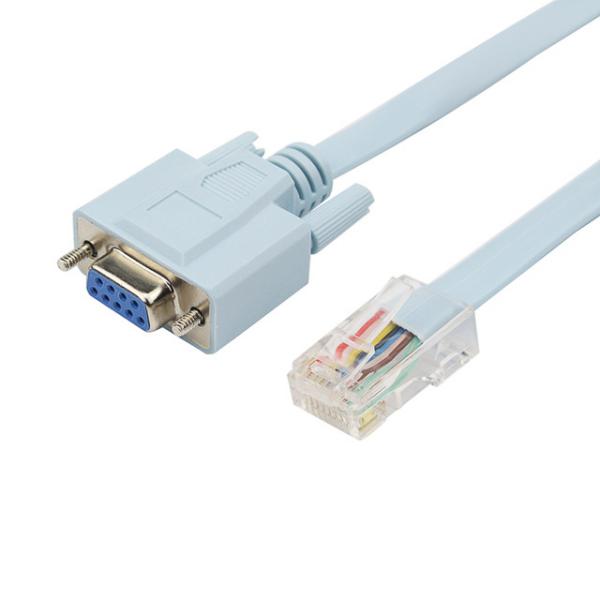 RS232 / DB9 to ethernet rj45 cable sininen bulk, serial/sarjaportti - rj-45