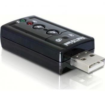 USB-äänikortti 7.1, kuuloke-&mikrofoniliitokset, 3,5mm