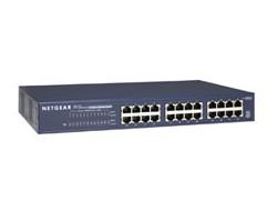 NETGEAR ProSafe JGS524-200EUS Unmanaged Ethernet Switch 24 ports 10/100/1000 Mbps Ethernet. "green mode" for Power save. 19" Rackmount.