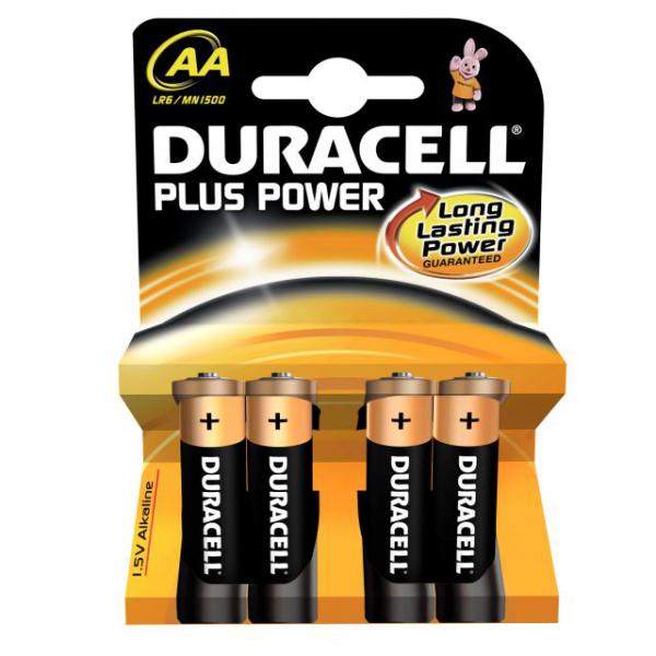 DURACELL PLUS POWER AA Alkaliparisto 4kpl, LR6 MN1500K4 1,5V