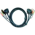 ATEN, KVM-kaapel, DVI-D DL/2x3,5mm/USB A - DVI-D DL/2x3,5mm/USB B, u-u