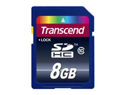 TRANSCEND SDHC CARD 8GB (CLASS 10) MLC