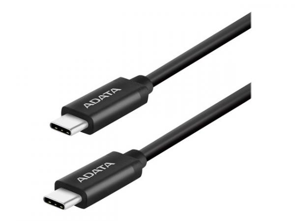 ADATA - USB cable - USB-C (uros) to USB-C (uros) - USB 3.1 Gen 1 - 1m - musta