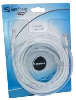 SANDBERG Saver Cat6 5m RJ45 Cable UTP Patch Networkcable 1000 Mbit/sec