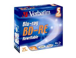 Verbatim BD-RE SL 25GB 1x-2x 5-pack