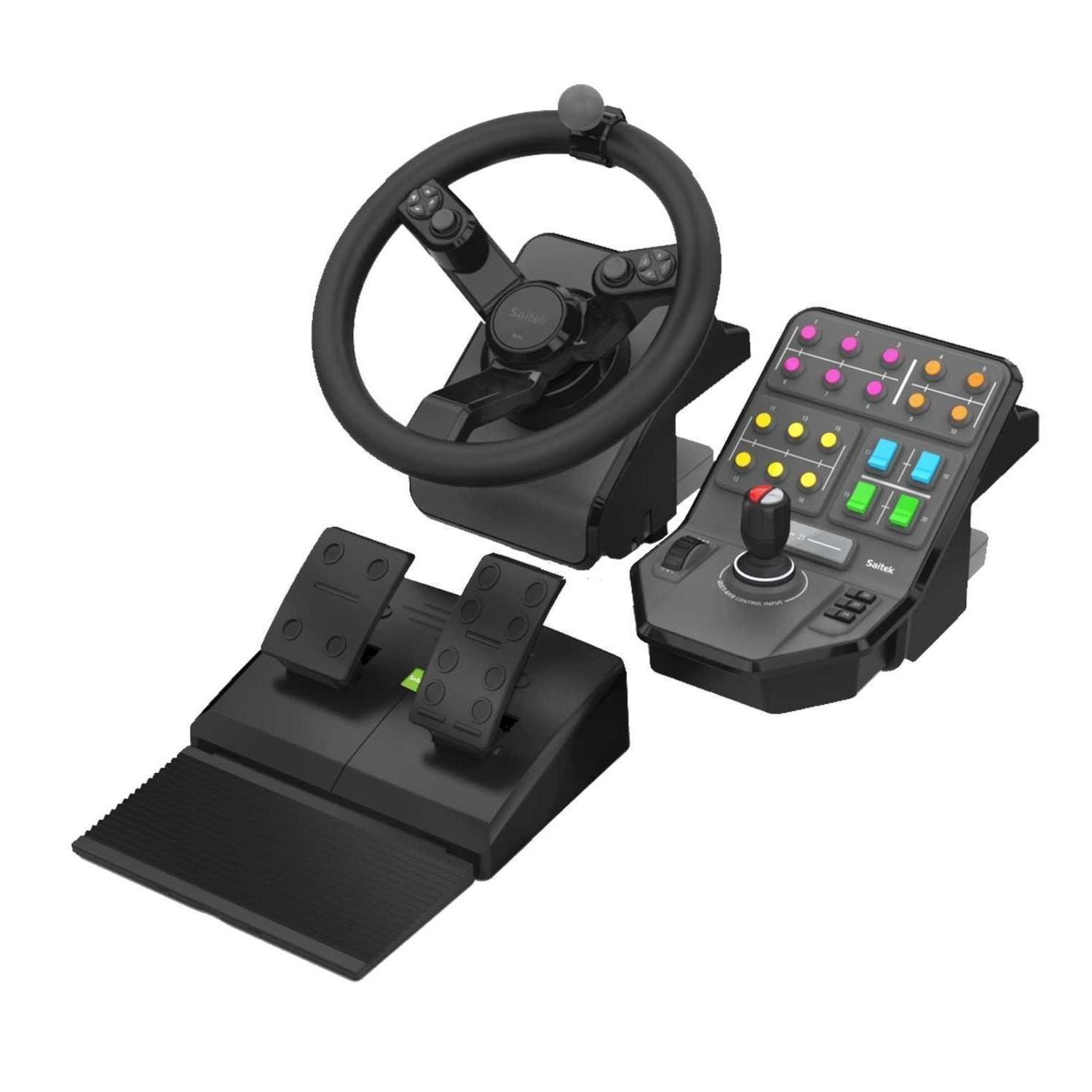 G Saitek Farm Sim Controller ratti ja kojelautapaneeli