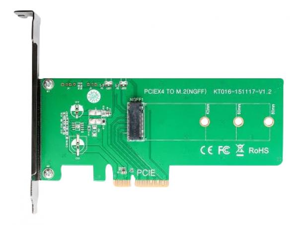M.2-laajennuskortti SSD-levyjä varten, asennetaan PCI-E-paikkaan, tukee M-keytä ja kokoluokkia 2242/2260/2280/22110, M.2 PCIE Card