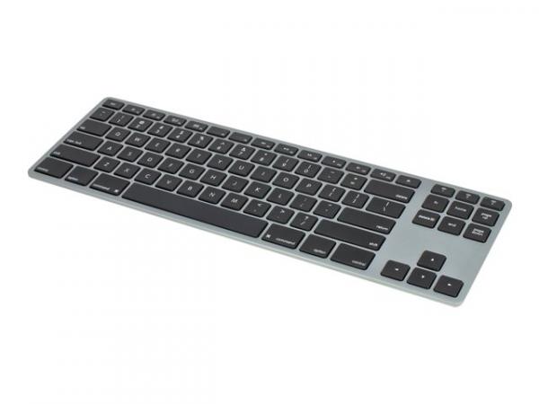 MATIAS Wireless Aluminum Tenkeyless Keyboard - Space Gray - Nordic