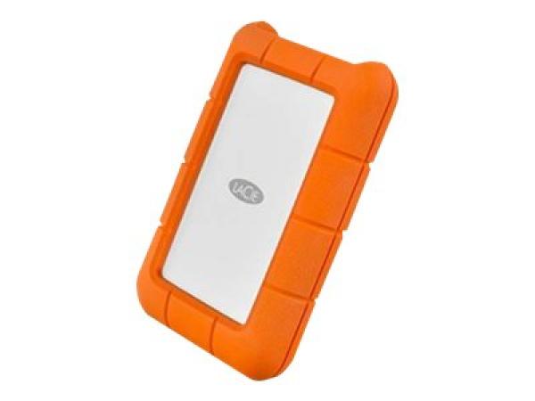 LACIE RUGGED Secure 2TB USB-C USB3.1 Drop- crush- and rain-resistant for all-terrain use orange
