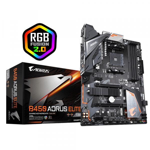 Gigabyte B450 AORUS ELITE, ATX-emolevy