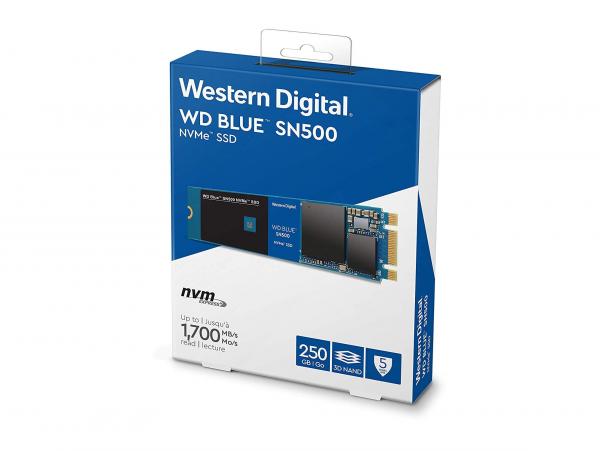 WD Blue (WDS250G1B0C) SN500, 250GB, 3D NAND, PCIe 3.0 x4, M.2 NVMe SSD-levy
