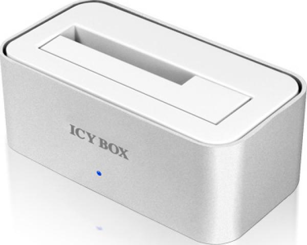 ICY BOX, USB3 suoratelakka 2,5" & 3,5" SATA-levyille, hopea