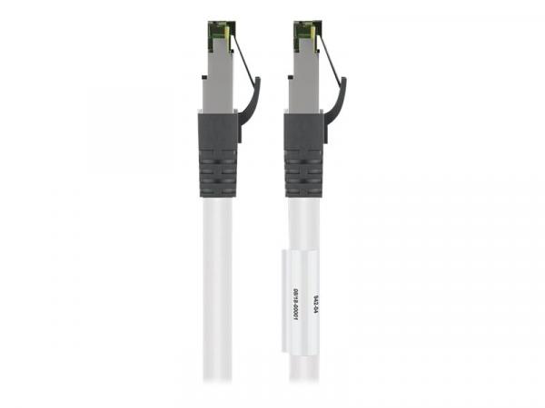 CAT 8.1 patch cable, S/FTP (PiMF), white, 2 m - LSZH halogen-free, CU material