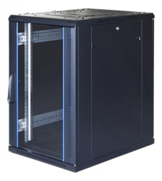 TOTEN System G, 19" cabinet, 18U, 600x1000, glass front door, perforat