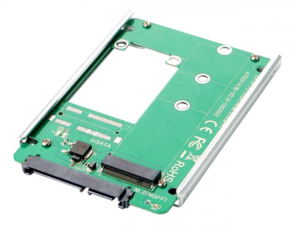 SSD-sovitin, 22-pinninen SATA - M.2 SATA, B-key, 2242/2262/2280, M.2 NGFF SSD to 2.5" SATA