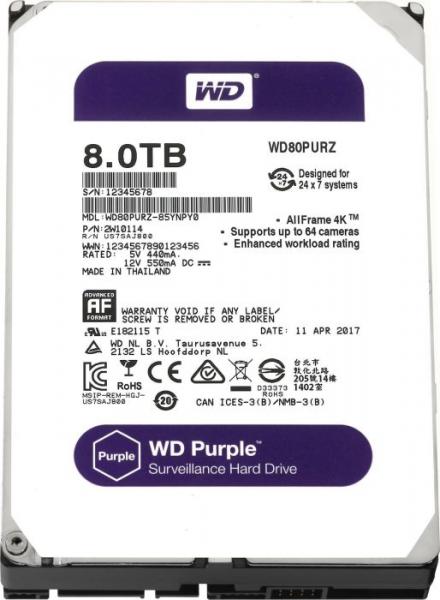 HDD Purple 8TB 3.5 SATA 256GB