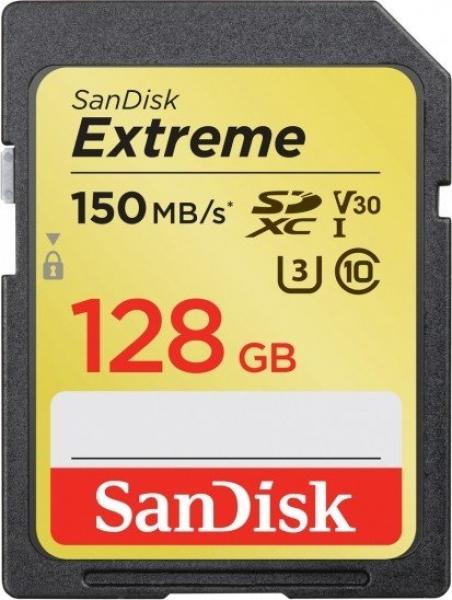 SANDISK Minneskort SDXC Extreme 128GB 150MB/s UHS-I