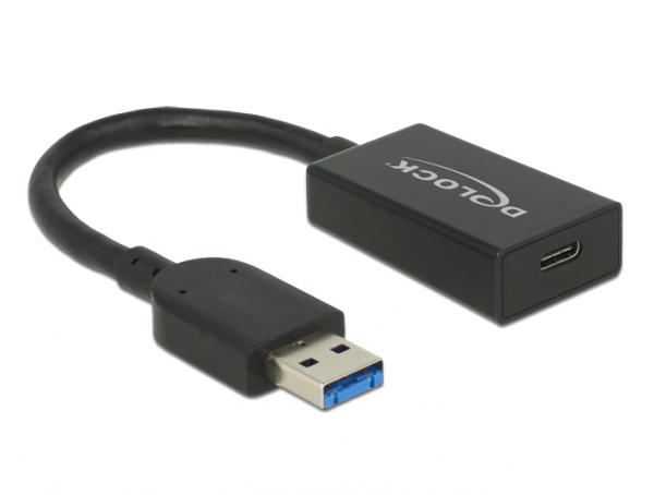 DeLOCK sovitin USB-C naaras – USB-A uros, USB 3.1 Gen 2, 0,15m kaapeli