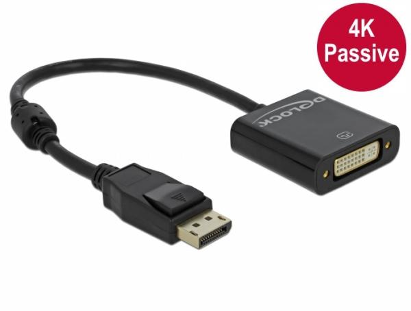 Delock Adapter DisplayPort 1.2 male > DVI female 4K Passive black