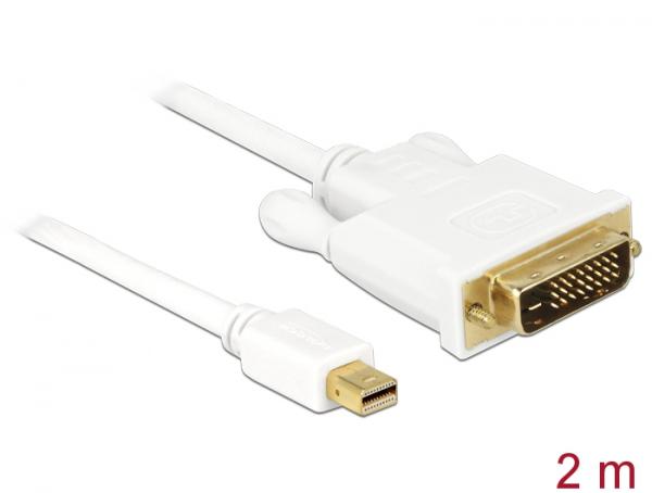 Delock Cable mini DisplayPort male to DVI 24+1 male 2 m