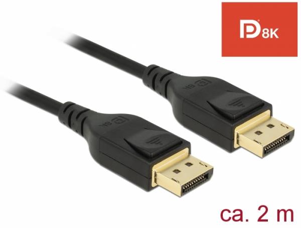 Delock DisplayPort cable 8K 60 Hz 2m DP 8K certified