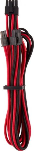 Corsair Premium Individually Sleeved PCIe cable- Type 4 -Generation 4-- RED-BLACK