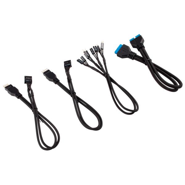 Corsair Premium Sleeved I-O Cable Extension Kit- Black