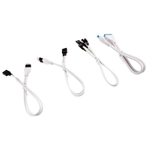 Corsair Premium Sleeved I-O Cable Extension Kit- White