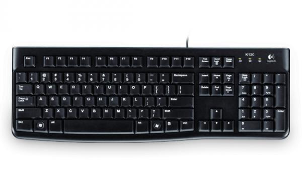 Keyboard USB Logitech K120 black US layout