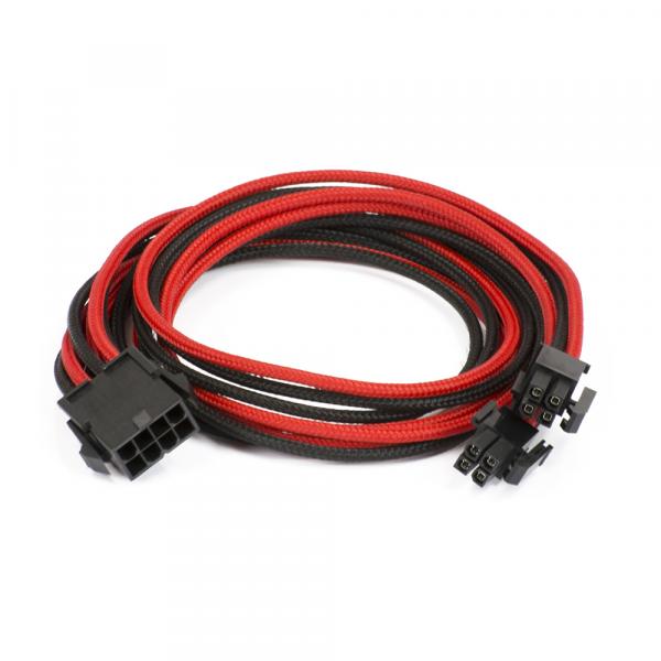 Phanteks 8 to 8 (4+4 )Pin M/B Extension cable 500mm Length - Black/Red