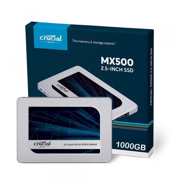 Crucial MX500, 1TB, 3D NAND, SATA III 2.5" SSD-levy