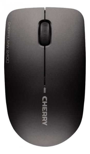 CHERRY MW 2400 - Mouse - right and left-handed - optical - 3 buttons - wireless - 2.4 GHz - USB wireless receiver - black