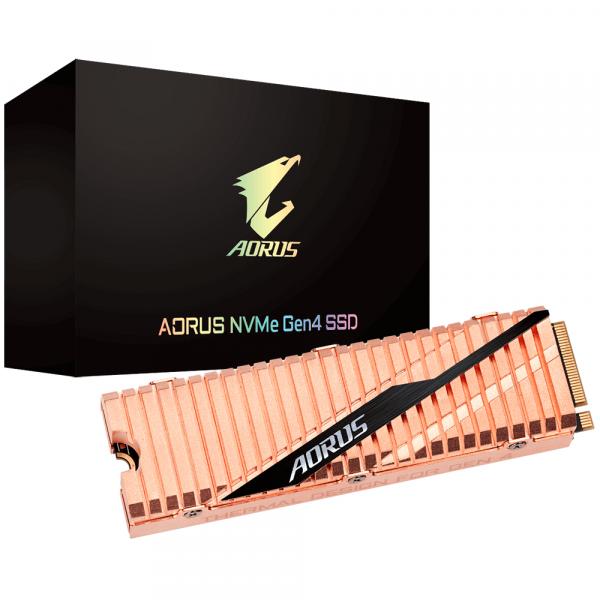 GIGABYTE AORUS Gen4, 1TB, 3D TLC Toshiba BiCS4, PCIe 4.0 x4, NVMe SSD-levy