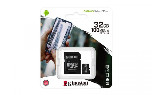 Kingston CanvSelect Plus 32GB microSDHC, 100R + ADP