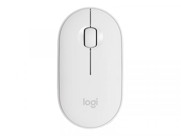 Logitech Pebble M350 - hiiri - Bluetooth,2.4 GHz - likaisen valkoinen