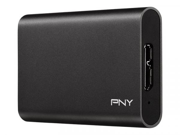 PNY ELITE - Solid state drive - 240 GB - external (portable) - USB 3.0 - black