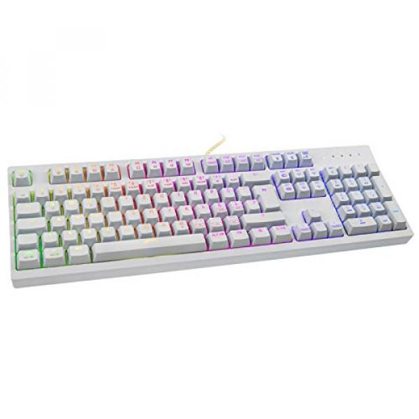 Xtrfy K2 White Gaming Keyboard, Kailh Red - RGB LED, DE Layout