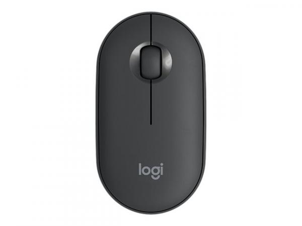 Logitech Pebble M350 - Hiiri - optinen - 3 painiketta - langaton - Bluetooth, 2.4 GHz - USB johdoton vastaanotin - grafiitti
