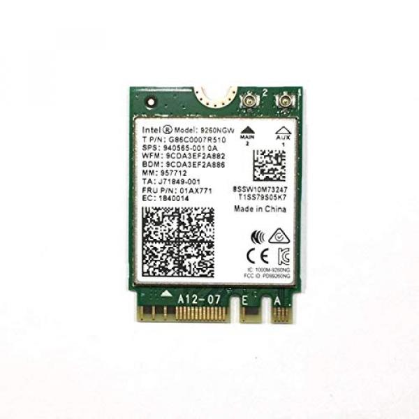 Intel DualBand Wireless-AC 9260 vPro, 2.4GHz/5GHz WLAN, Bluetooth 5.0, M.2/A-E-Key