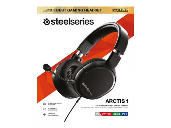 SteelSeries Arctis 1 - Kuuloke + mikrofoni - täysi koko - 2,4 GHz - langaton