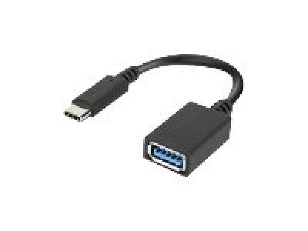 Lenovo - USB sovitin - USB Type A (naaras) to USB-C (uros) - USB 3.0 - 5 V - 2 A - 14 cm malleihin ThinkBook 14; 15; ThinkCentre M720; ThinkPad E14; E15; T490; X390; Yoga C640-13IML LTE