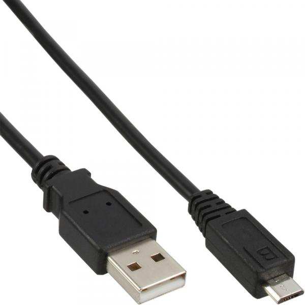 InLine Micro-USB 2.0 Kabel USB-A an Micro-B - black, 1,5m