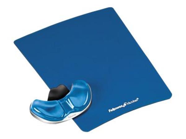 Fellowes Gliding Palm Support - Hiirialusta jossa pehmustettu rannetuki - sininen