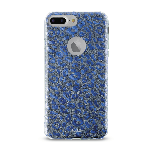 Puro iPhone 8/7/6/6S Plus, Glitter Shine Leo Cover, sininen