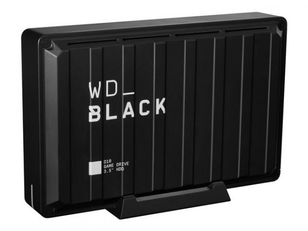 WD_BLACK D10 Game Drive WDBA3P0080HBK - Kiintolevyasema - 8 Tt - ulkoinen (kannettava) - USB 3.2 Gen 1 - 7200 kierrosta/min - musta