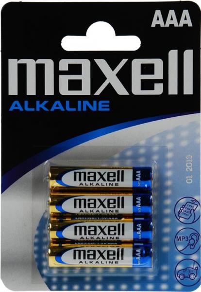 Maxell paristo, AAA (LR03), Alkaline, 1,5V, 4-pakkaus