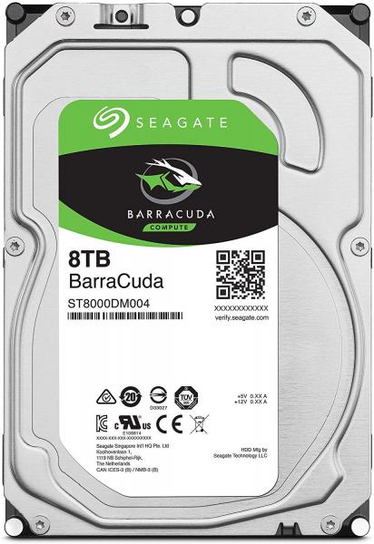 Seagate BarraCuda Desktop HDD 3,5" 8TB, 256MB, 5400RPM