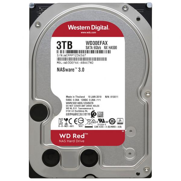 WD Red WD30EFAX 3TB, 3.5", 5.4K, 256MB, SATA III NAS-kiintolevy